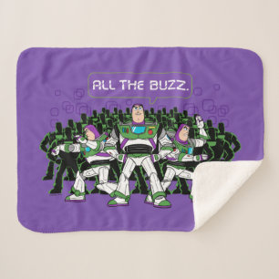 Toy Story 5 All The Buzz Lightyear Sherpa Blanket