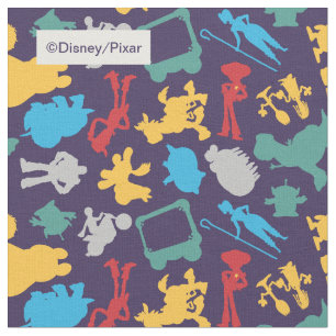 Toy Story 5 Character Silhouette Pattern Fabric