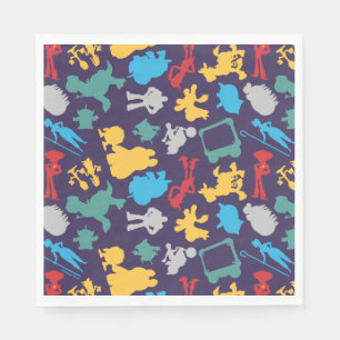 Toy Story 5 Character Silhouette Pattern Napkins