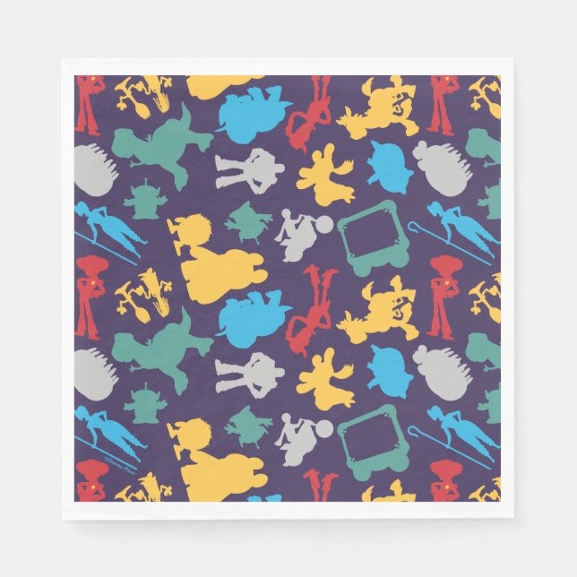 Toy Story 5 | Character Silhouette Pattern Napkins (Front)