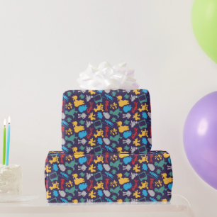 Toy Story 5 Character Silhouette Pattern Wrapping Paper