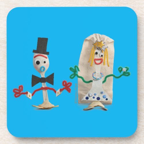 Toy Story 5 | Forky & Karen Beverly Wedding Beverage Coaster
