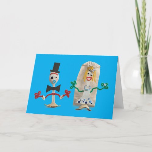 Toy Story 5 | Forky & Karen Beverly Wedding Card
