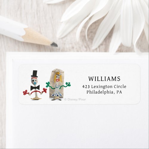 Toy Story 5 | Forky & Karen Beverly Wedding Label