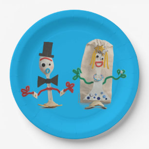 Toy Story 5 Forky & Karen Beverly Wedding Paper Plates