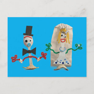 Toy Story 5   Forky & Karen Beverly Wedding Postcard