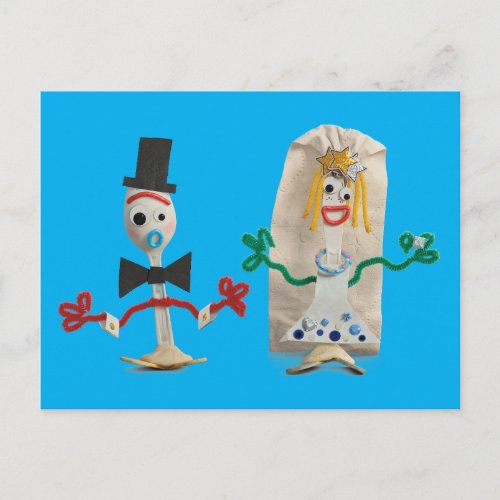 Toy Story 5 | Forky & Karen Beverly Wedding Postcard