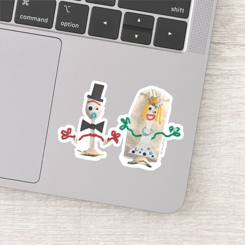 Toy Story 5 | Forky & Karen Beverly Wedding Sticker