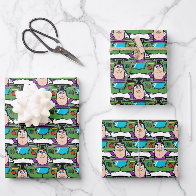 Toy Story 5 | Galactic Buzz Lightyear Squadron Wrapping Paper Sheets (Front)