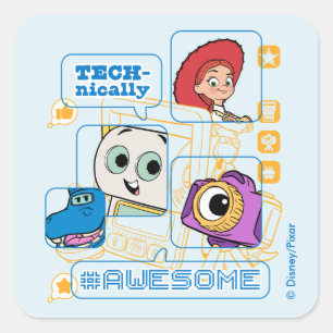 Toy Story 5 Technically Awesome Square Sticker