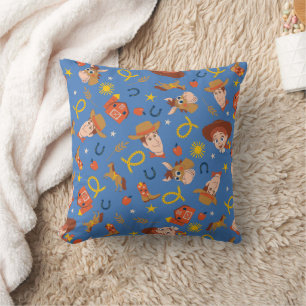 Toy Story 5   Woody, Jessie & Bullseye Roundup Throw Pillow