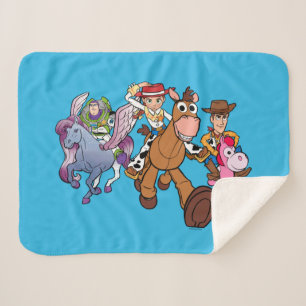 Toy Story 5   Woody, Jessie & Buzz Ride Sherpa Blanket