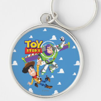 Toy Story 8Bit Woody and Buzz Lightyear Keychain