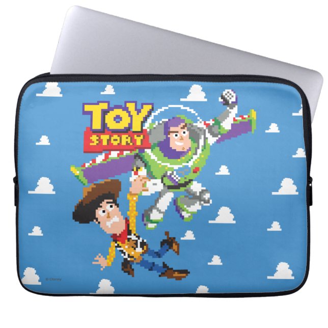 Toy Story 8Bit Woody and Buzz Lightyear Laptop Sleeve (Front)