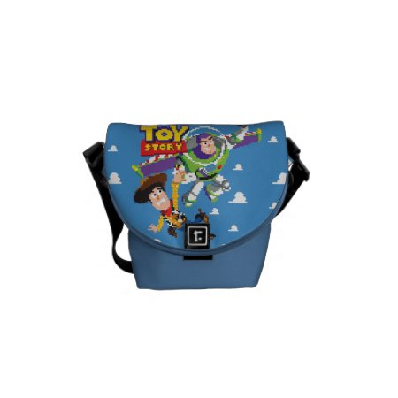 Toy Story 8bit Woody And Buzz Lightyear Messenger Bag