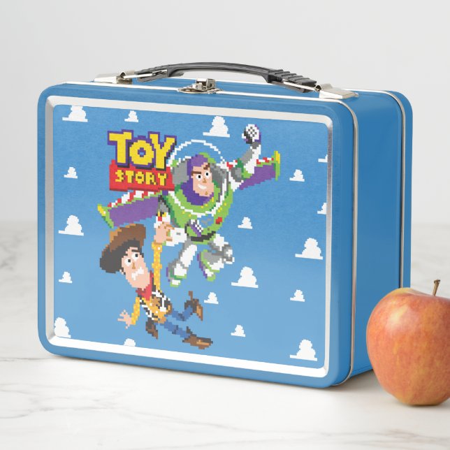 Toy Story 8Bit Woody and Buzz Lightyear Metal Lunch Box | Zazzle