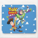 Toy Story 8Bit Woody and Buzz Lightyear Mouse Pad<br><div class="desc">Disney Fast Fashion | The iconic Toy Story movie poster is transformed into retro 8-bit graphics in this nostalgic graphic. Buzz Lightyear pulls Woody along as they fly through the bedroom in this classic scene.</div>
