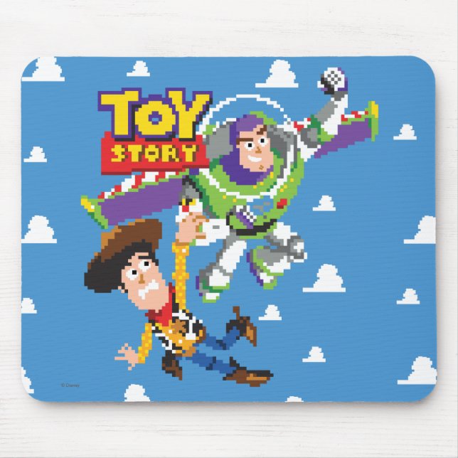 Toy Story 8Bit Woody and Buzz Lightyear Mouse Pad (Front)