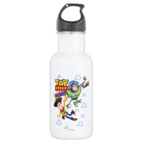 Toy Story 8Bit Woody and Buzz Lightyear Stainless Steel Water Bottle