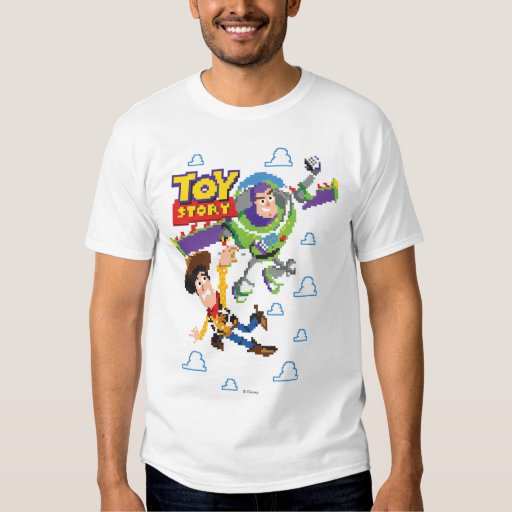 Toy Story 8Bit Woody and Buzz Lightyear T-Shirt | Zazzle