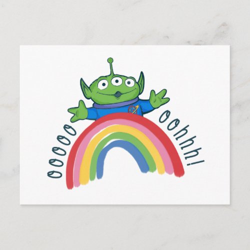 Toy Story Alien Rainbow Postcard