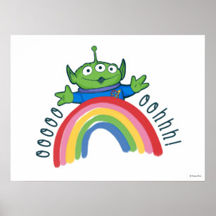 Toy Story Alien Rainbow Poster