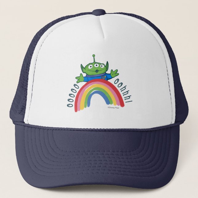 Toy Story Alien Rainbow Trucker Hat (Front)