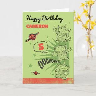 Toy Story Aliens Kids Birthday Card