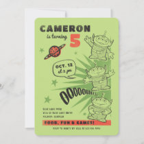 Toy Story Aliens Kids Birthday Invitation