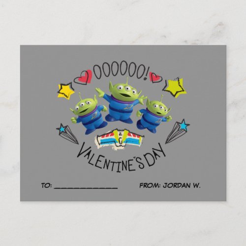 Toy Story _ Aliens  Valentines Day Holiday Postcard