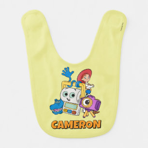 Toy Story Atlas, Smarty Pants, Snappy, & Jessie Baby Bib
