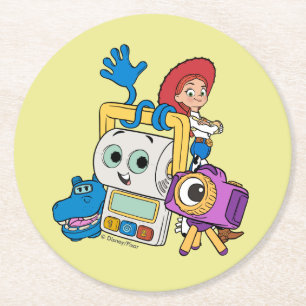 Toy Story Atlas, Smarty Pants, Snappy, & Jessie Round Paper Coaster