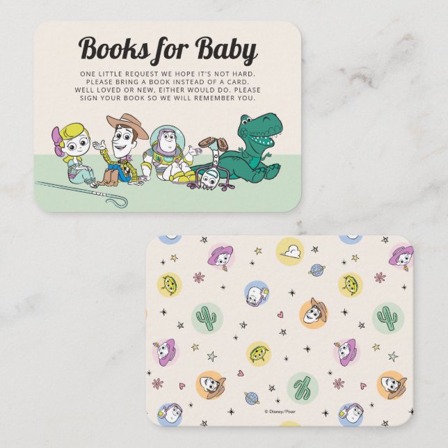 Toy Story Baby Shower Books for Baby Insert Card (Front/Back)