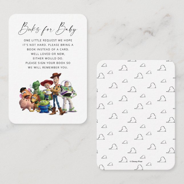 Toy Story Baby Shower Books for Baby Insert Card (Front/Back)