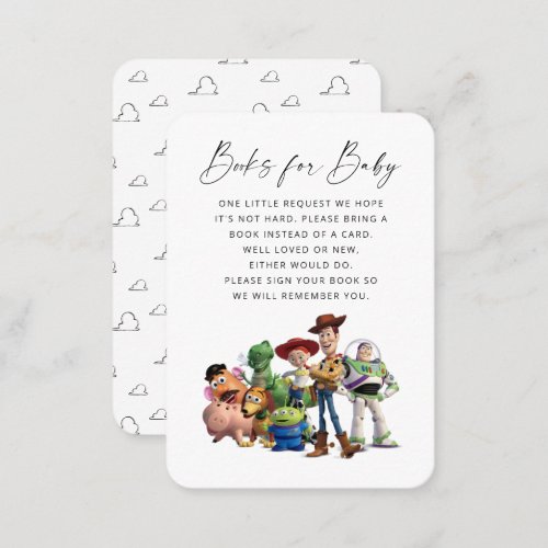 Toy Story Baby Shower Books for Baby Insert Card