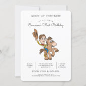 Toy Story Baby Woody 1st Birthday Invitation (Front)