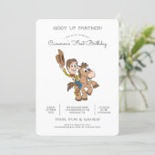 Toy Story Baby Woody 1st Birthday Invitation (Standing Front)