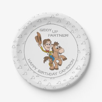 Toy Story Baby Woody 1st Birthday Paper Plates by ToyStory at Zazzle