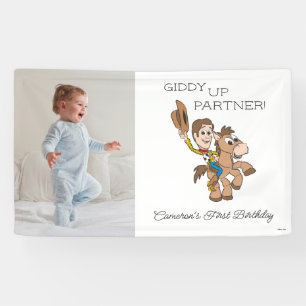 Toy Story Baby Woody 1st Birthday - Photo Banner