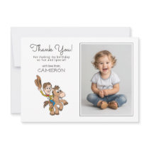 Toy Story Baby Woody 1st Birthday Thank You Card