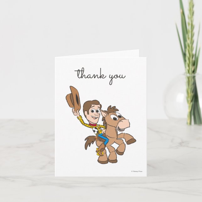 Toy Story Baby Woody Thank You Card (Front)