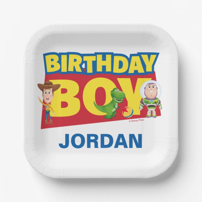 Toy Story Birthday Boy Paper Plates (Front)