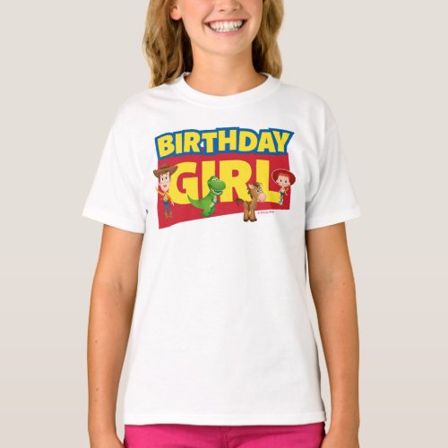 Toy Story  Birthday Girl _ Name  Age T_Shirt