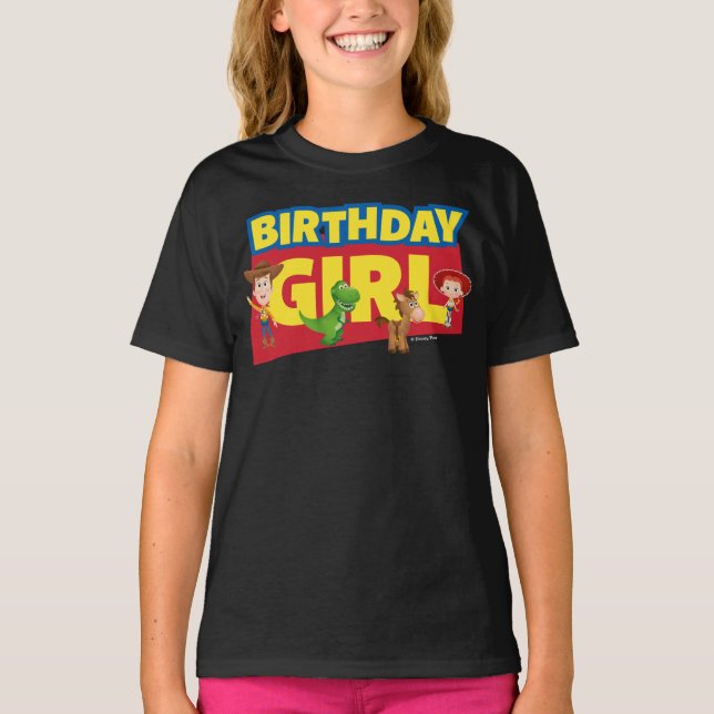 Toy Story | Birthday Girl - Name & Age T-Shirt (Front)