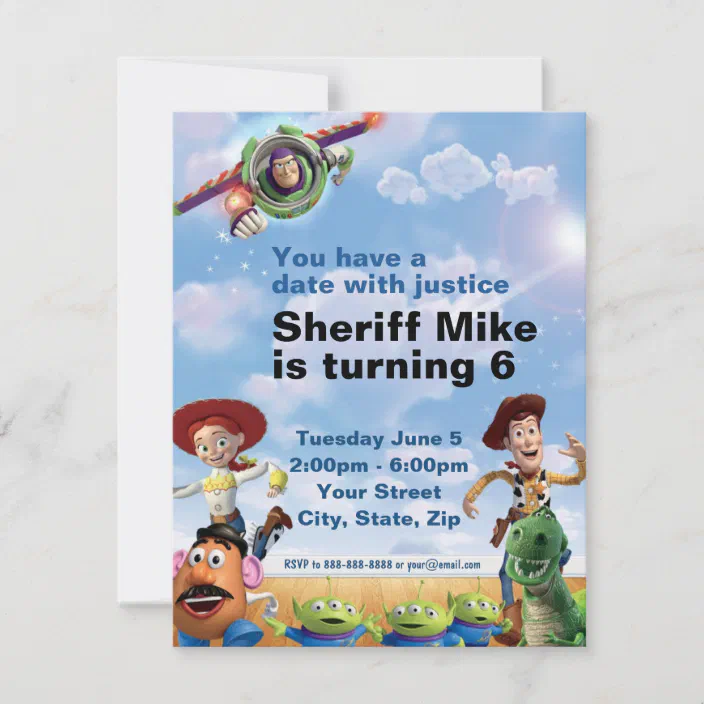 Toy Story Birthday Invitation Zazzle Com