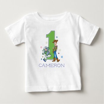 Toy Story | Buzz And Woody 1st Birthday  Baby T-shirt by ToyStory at Zazzle