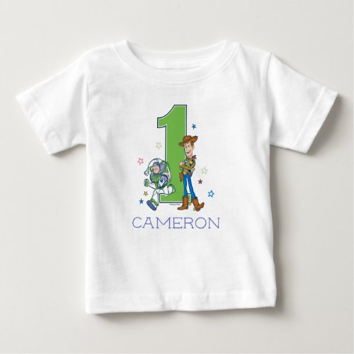 Toy Story  Buzz and Woody 1st Birthday  Baby T_Shirt
