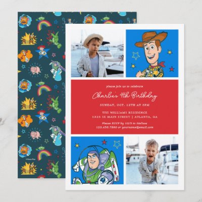 Toy Story | Buzz and Woody Boy's Photo Birthday Invitation