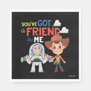 Toy Story Buzz and Woody Cartoon Napkins