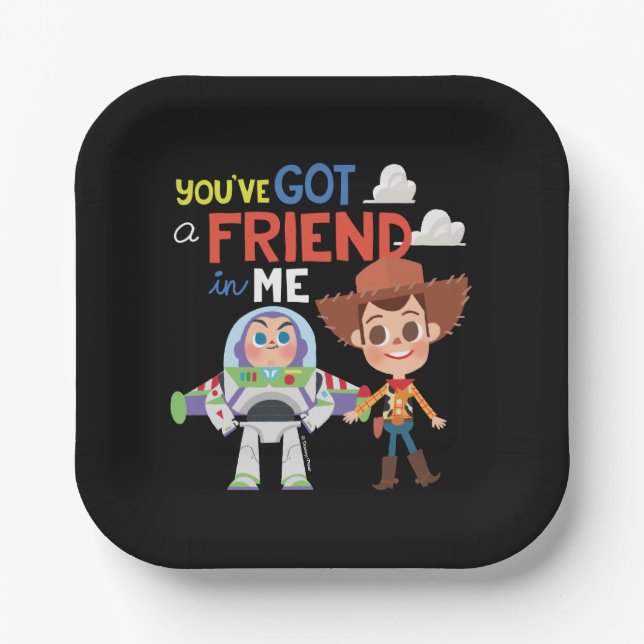 Toy Story | Buzz and Woody Cartoon Paper Plates (Front)